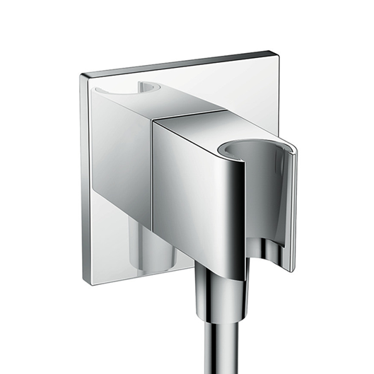 Hansgrohe Fixfit Porter Square Wandanschlussbogen, verchromt